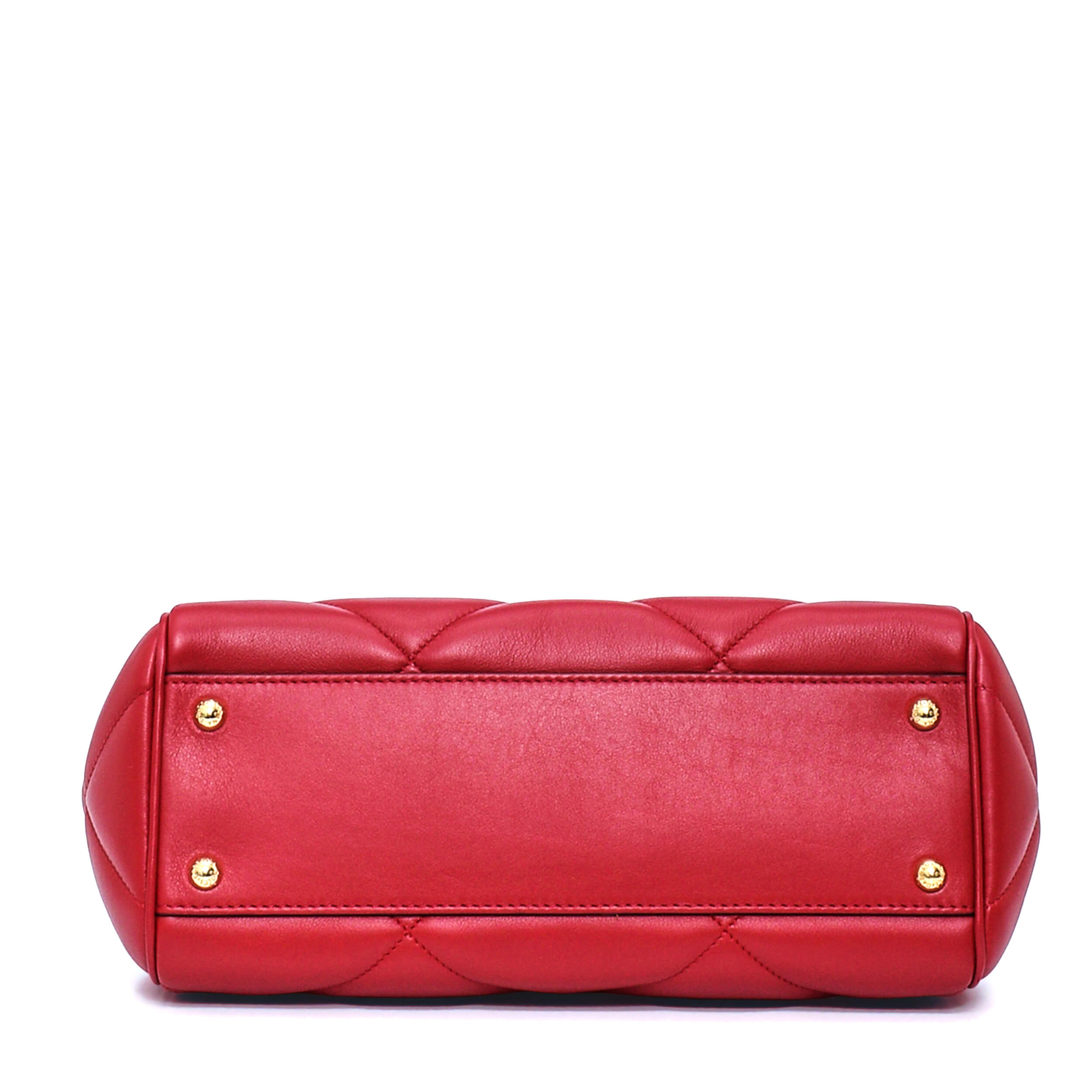 Dolce&Gabbana - Cherry Quilted Calf Leather Medium Sicily Bag